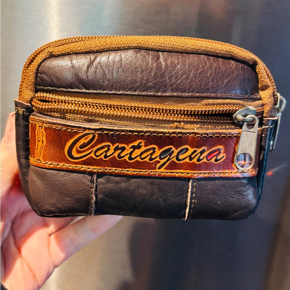 Brown Leather  belt wallet